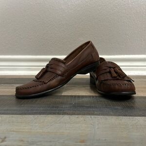 BASS Men’s Brown Leather Tassel Loafers Sz 12M